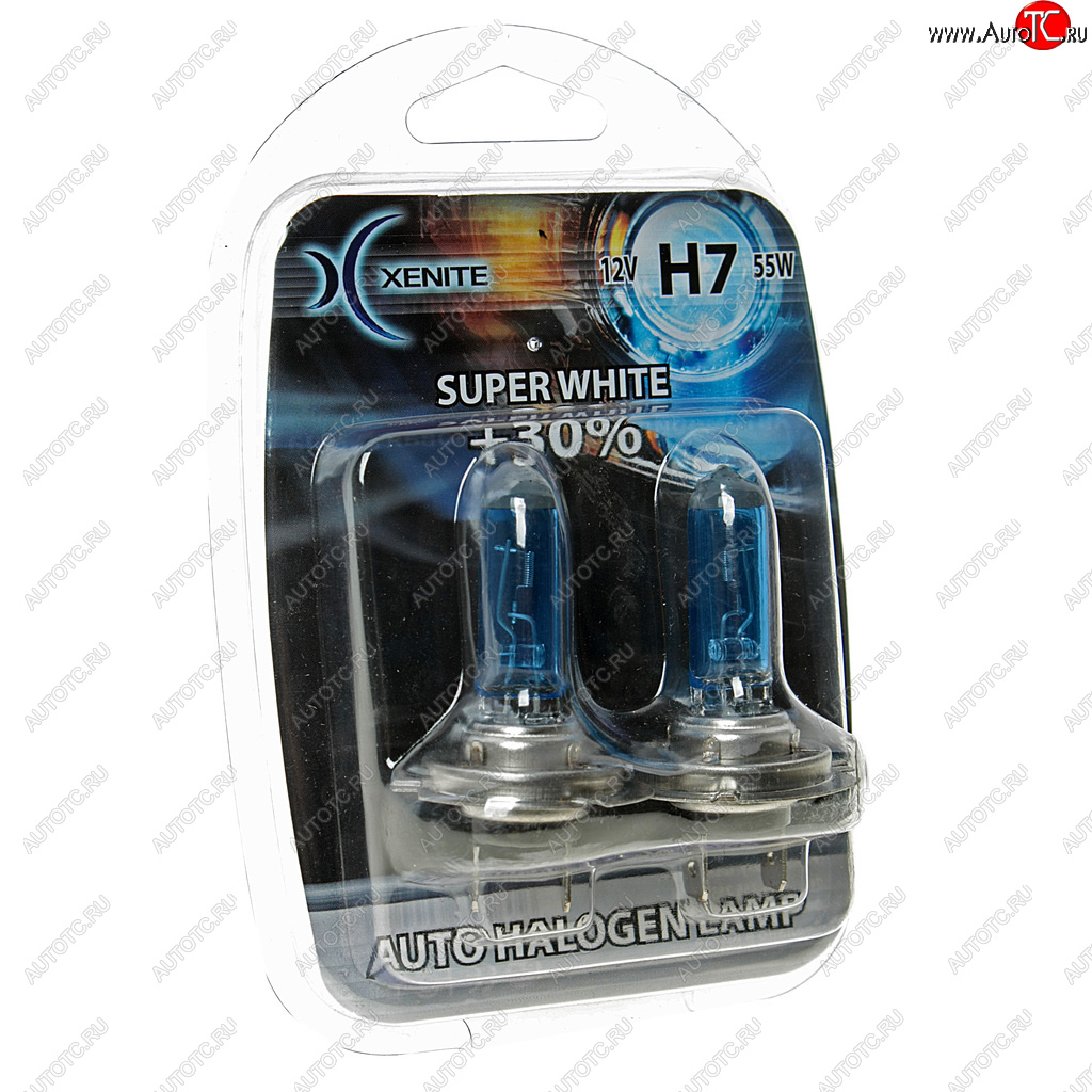 529 р. Лампа 12V H7 55W PX26d +30% 4000К блистер (2шт.) Super White XENITE XENITE 1007046  с доставкой в г. Майкоп