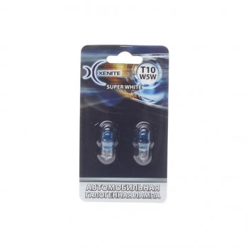 136 р. Лампа 12V W5W T10W W2.1х9.5d +30% 4000К блистер (2шт.) Super White XENITE XENITE 1007060  с доставкой в г. Майкоп. Увеличить фотографию 1