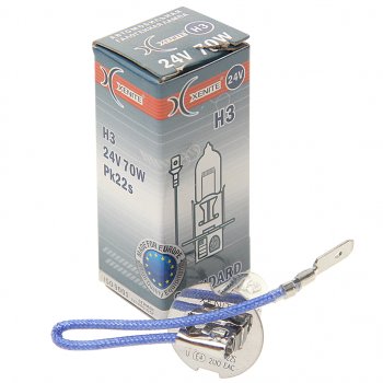 95 р. Лампа 24V H3 70W РK22s 3200К Standard XENITE XENITE 1007063  с доставкой в г. Майкоп. Увеличить фотографию 2