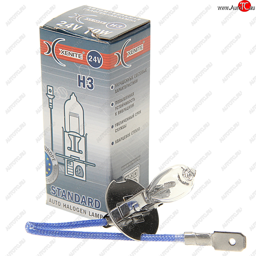 95 р. Лампа 24V H3 70W РK22s 3200К Standard XENITE XENITE 1007063  с доставкой в г. Майкоп