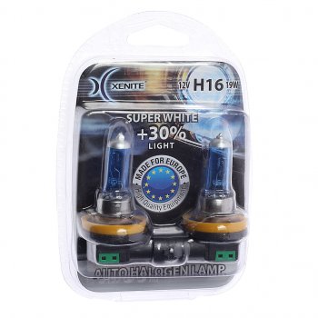 639 р. Лампа 12V H16 19W PGJ19-3 +30% 4000К блистер (2шт.) Super White XENITE XENITE 1007069  с доставкой в г. Майкоп. Увеличить фотографию 1