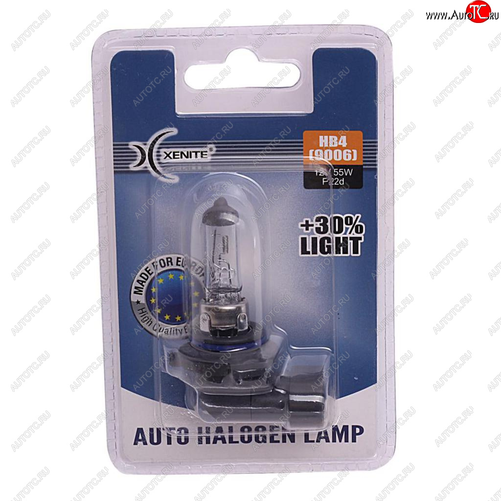 319 р. Лампа 12V HB4(9006) 55W P22d +30% 3200К блистер (1шт.) XENITE XENITE 1007085  с доставкой в г. Майкоп