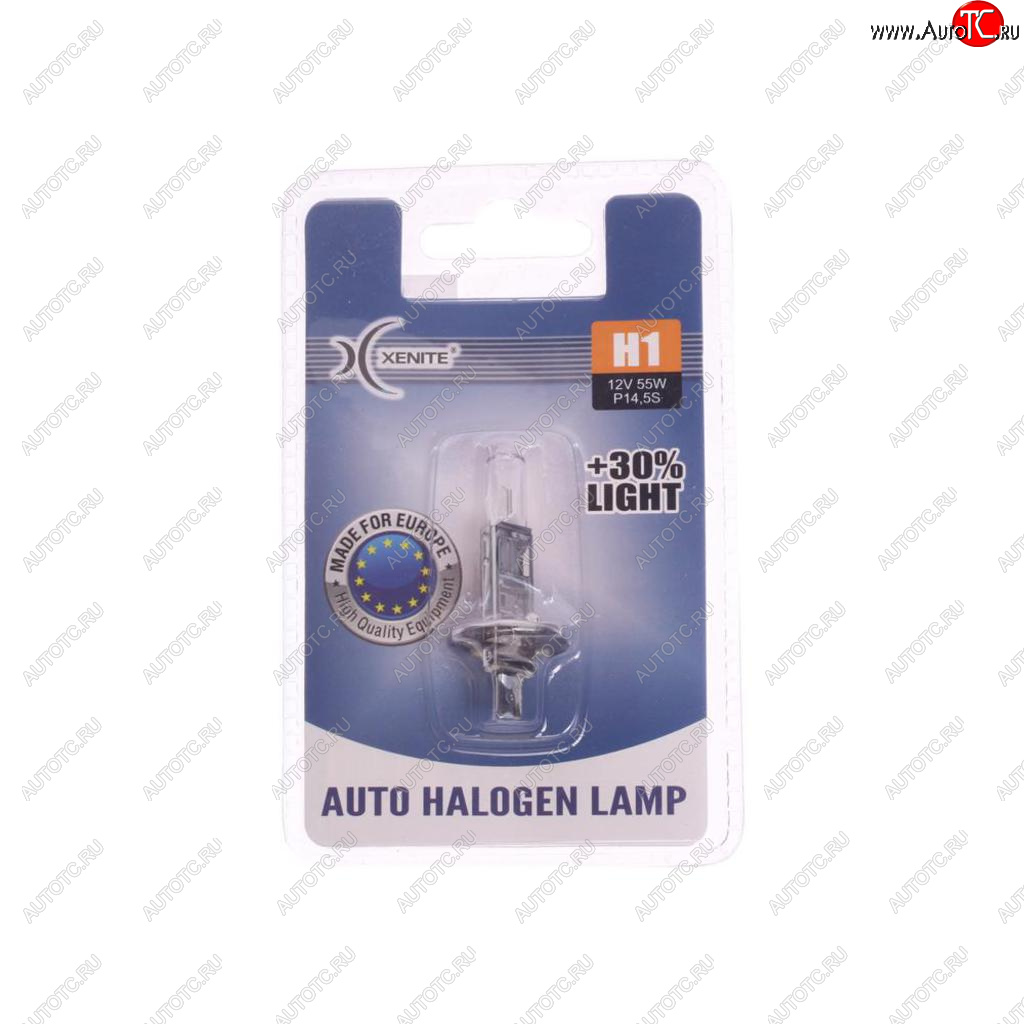 153 р. Лампа 12V H1 55W P14.5s +30% 3200К блистер (1шт.) XENITE XENITE 1007086  с доставкой в г. Майкоп