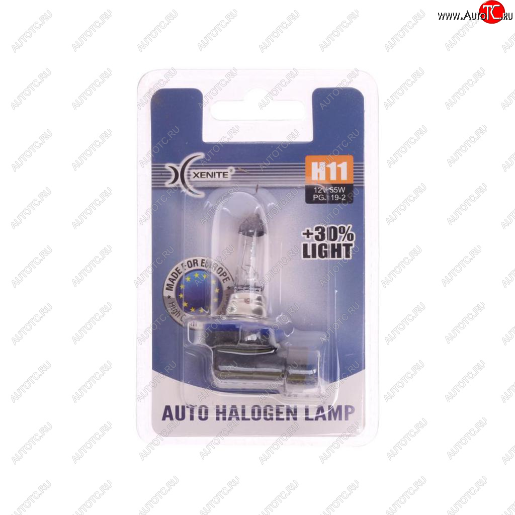339 р. Лампа 12V H11 55W PGJ19-2 +30% 3200К блистер (1шт.) XENITE XENITE 1007087  с доставкой в г. Майкоп