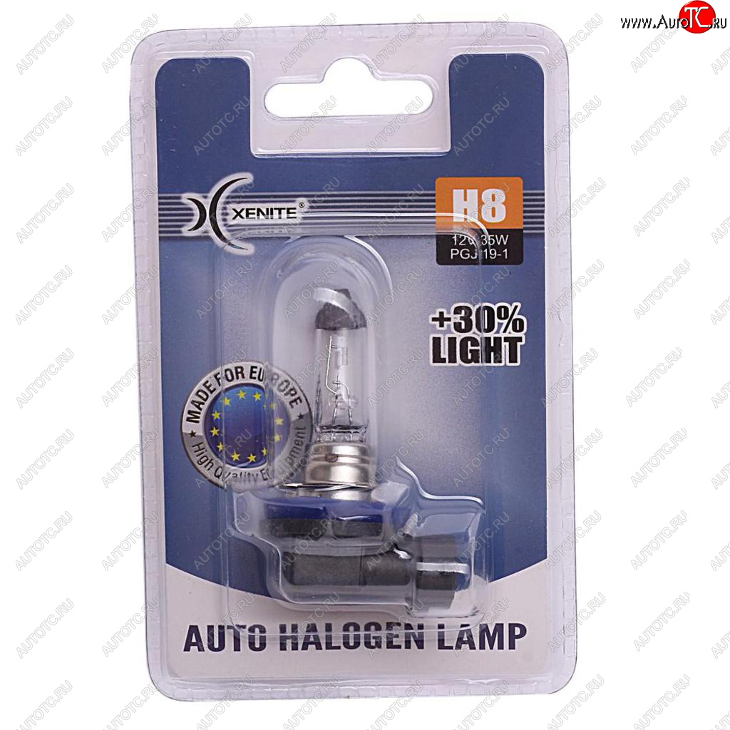 379 р. Лампа 12V H8 35W PGJ19-1 +30% 3200К блистер (1шт.) XENITE XENITE 1007091  с доставкой в г. Майкоп