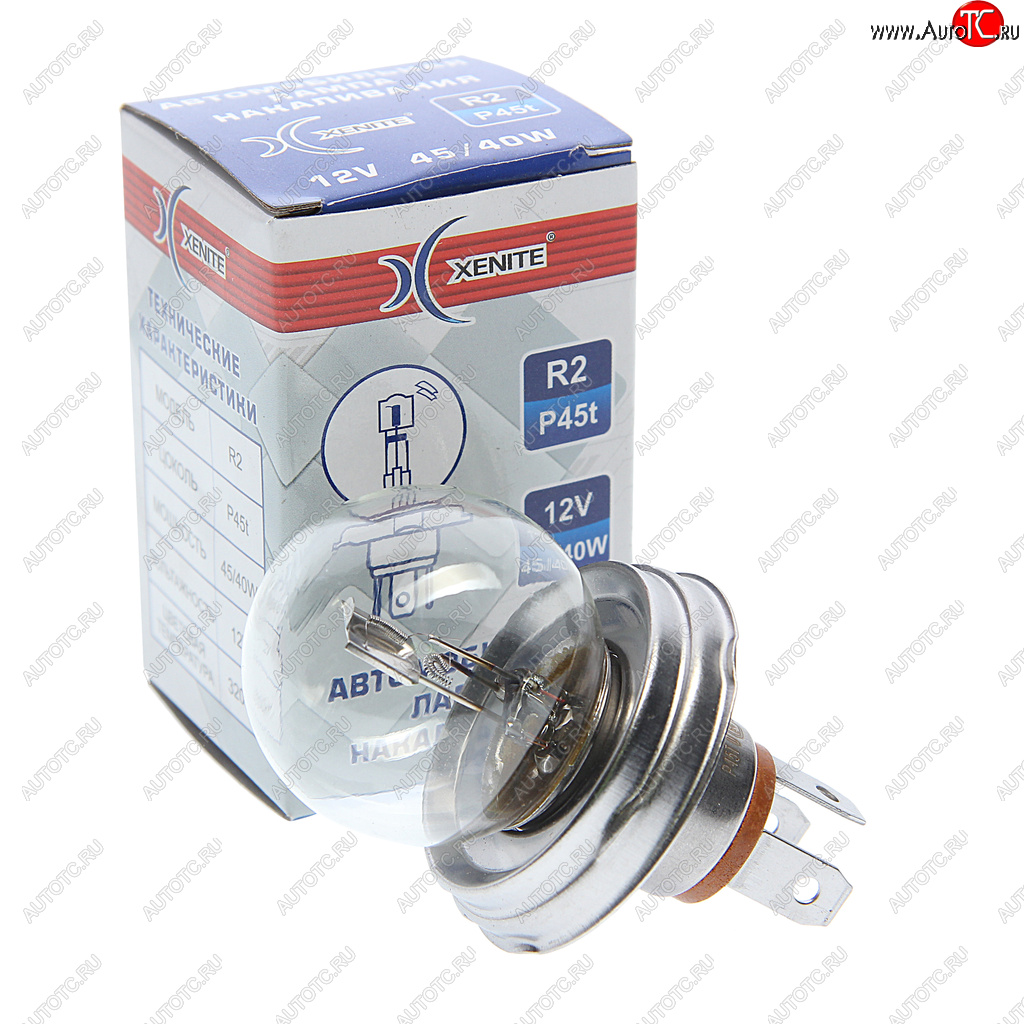 85 р. Лампа 12V R2 4540W P45t 3200К Standard XENITE XENITE 1007095  с доставкой в г. Майкоп