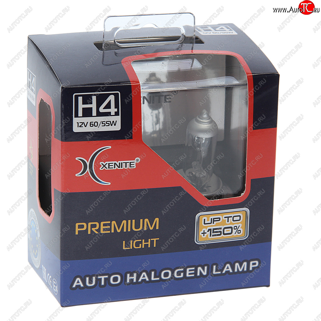 1 049 р. Лампа 12V H4 6055W P43t +150% бокс (2шт.) XENITE XENITE 1007161  с доставкой в г. Майкоп