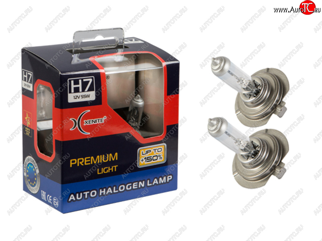 1 049 р. Лампа 12V H7 55W PX26d +150% бокс (2шт.) XENITE XENITE 1007162  с доставкой в г. Майкоп