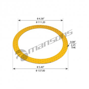 11 р. Шайба SCANIA P,R series упорная MANSONS MANSONS 100.722.2  с доставкой в г. Майкоп. Увеличить фотографию 1