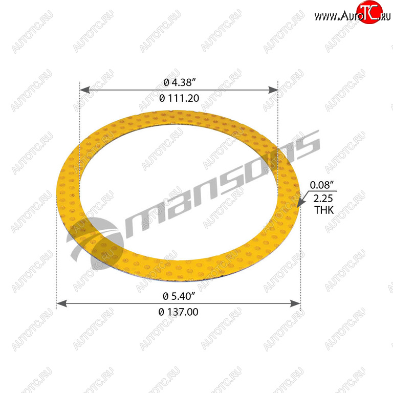 11 р. Шайба SCANIA P,R series упорная MANSONS MANSONS 100.722.2  с доставкой в г. Майкоп