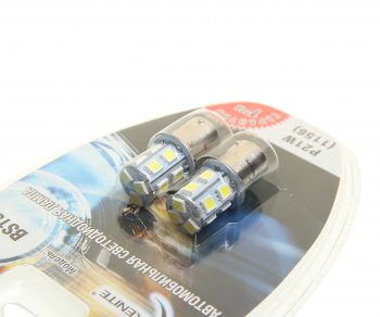 419 р. Лампа светодиодная 12V P21W 2.4W BA15S блистер (2шт.) XENITE XENITE 1009237  с доставкой в г. Майкоп. Увеличить фотографию 2