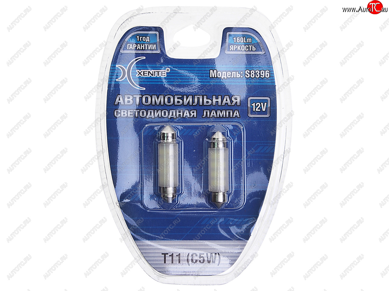 234 р. Лампа светодиодная 12V C5W SV8.5-8 блистер (2шт.) XENITE XENITE 1009325  с доставкой в г. Майкоп