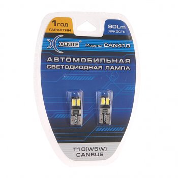 299 р. Лампа светодиодная 12V W5W T10W W2.1х9.5d бесцокольная блистер (2шт.) XENITE XENITE 1009380  с доставкой в г. Майкоп. Увеличить фотографию 1