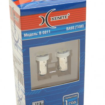 243 р. Лампа светодиодная 12V T4W BA9s 55Lm бокс (2шт.) XENITE XENITE 1009545  с доставкой в г. Майкоп. Увеличить фотографию 2
