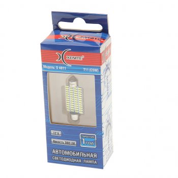 285 р. Лампа светодиодная 12V C5W SV8.5-8 двухцокольная блистер (1шт.) XENITE XENITE 1009546  с доставкой в г. Майкоп. Увеличить фотографию 1