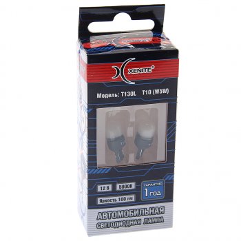198 р. Лампа светодиодная 12V W5W W 2.1х9.5d блистер (2шт.) XENITE XENITE 1009571  с доставкой в г. Майкоп. Увеличить фотографию 1