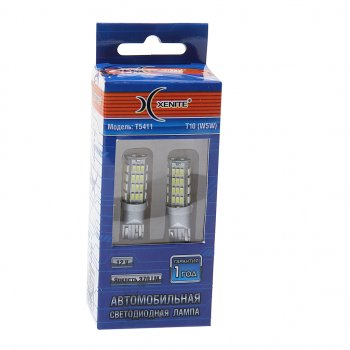 559 р. Лампа светодиодная 12V W5W W2.1х9.5d блистер (2шт.) XENITE XENITE 1009580  с доставкой в г. Майкоп. Увеличить фотографию 1