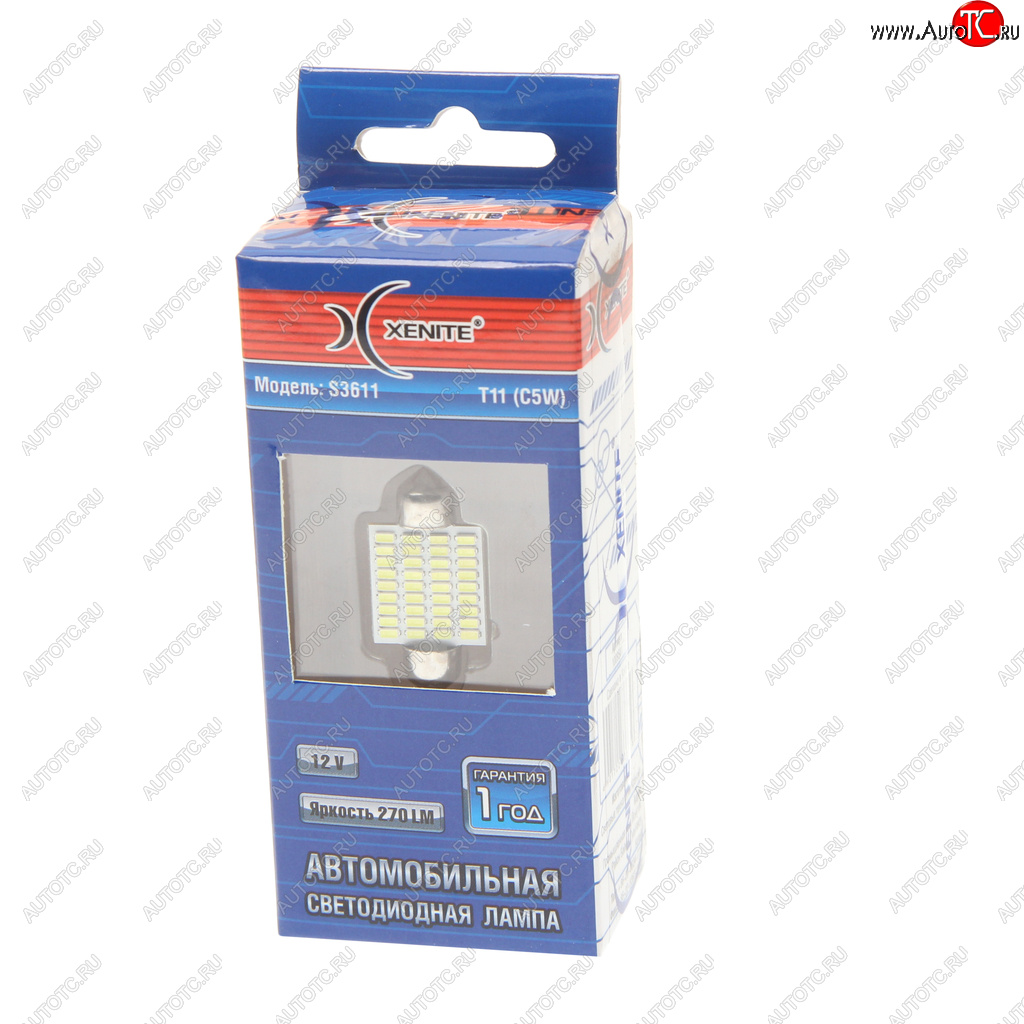 234 р. Лампа светодиодная 12V C5W SV8.5-8 двухцокольная блистер (1шт.) XENITE XENITE 1009581  с доставкой в г. Майкоп