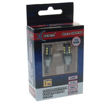 1 029 р. Лампа светодиодная 12V W16W W2.1x9.5d 420Lm блистер (2шт.) XENITE XENITE 1009610  с доставкой в г. Майкоп. Увеличить фотографию 1