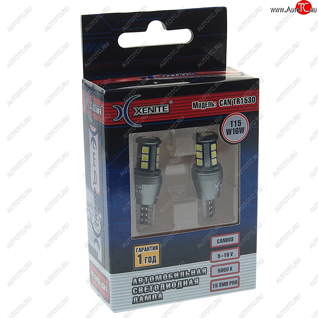 1 029 р. Лампа светодиодная 12V W16W W2.1x9.5d 420Lm блистер (2шт.) XENITE XENITE 1009610  с доставкой в г. Майкоп