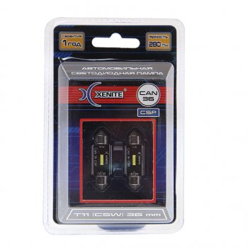 629 р. Лампа светодиодная 12V C5W SV8.5-8 36мм двухцокольная блистер (2шт.) XENITE XENITE 1009616  с доставкой в г. Майкоп. Увеличить фотографию 1