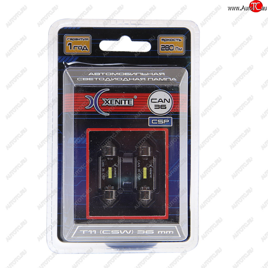 629 р. Лампа светодиодная 12V C5W SV8.5-8 36мм двухцокольная блистер (2шт.) XENITE XENITE 1009616  с доставкой в г. Майкоп
