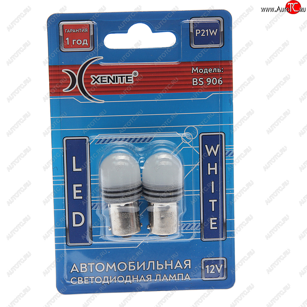 459 р. Лампа светодиодная 12V P21W BA15S блистер (2шт.) XENITE XENITE 1009653  с доставкой в г. Майкоп
