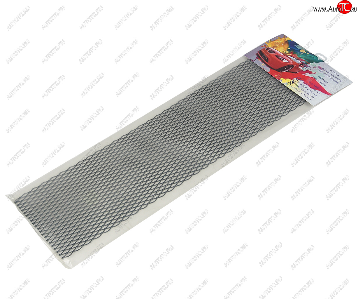589 р. Решетка радиатора сетка (черная) крупная 100х25см (ромб 10х20мм) GRILLE TUNING GRILLE TUNING 100х25 (ромб 10х20) black  с доставкой в г. Майкоп