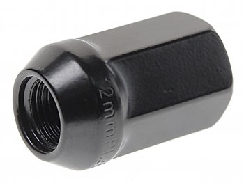 72 р. Гайка колеса М12х1.25х35 конус закрытая ключ 19мм черная RACING RACING 101081  с доставкой в г. Майкоп. Увеличить фотографию 2