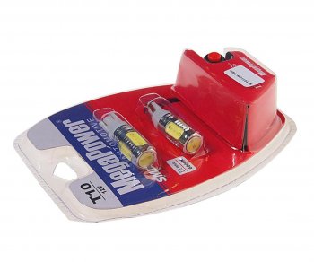 1 789 р. Лампа светодиодная 12V W5W T10 W2.1x9.5d 6000K 4 LED с тестером блистер (2шт.) MEGAPOWER MEGAPOWER-AUTOMOTIVE 10113w-2блт  с доставкой в г. Майкоп. Увеличить фотографию 2