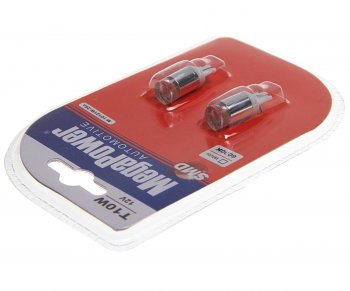 659 р. Лампа светодиодная 12V W5W T10 W2.1x9.5d 6000K блистер (2шт.) MEGAPOWER MEGAPOWER-AUTOMOTIVE 10121w-2бл  с доставкой в г. Майкоп. Увеличить фотографию 2