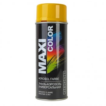 449 р. Краска желтая аэрозоль 400мл MAXI COLOR MAXI COLOR 1021mx  с доставкой в г. Майкоп. Увеличить фотографию 1