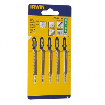 869 р. Пилка для лобзика набор 5шт. дерево 56мм IRWIN IRWIN 10504226  с доставкой в г. Майкоп. Увеличить фотографию 1