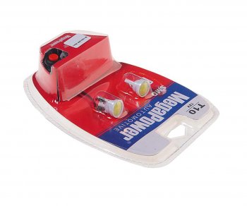 299 р. Лампа светодиодная 12V W5W T10 W2.1x9.5d 6000K с тестером блистер (2шт.) MEGAPOWER MEGAPOWER-AUTOMOTIVE 10514w-2блт  с доставкой в г. Майкоп. Увеличить фотографию 2