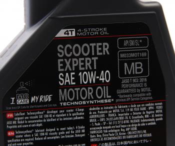 1 279 р. Масло моторное для 4-х тактных двигателей SCOOTER EXPERT 4T 10W40 MB псинт.1л MOTUL MOTUL 105935  с доставкой в г. Майкоп. Увеличить фотографию 2