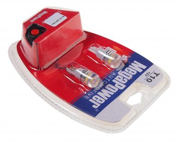 459 р. Лампа светодиодная 12V W5W T10 W2.1x9.5d 6000K с тестером блистер (2шт.) MEGAPOWER MEGAPOWER-AUTOMOTIVE 10712w-2блт  с доставкой в г. Майкоп. Увеличить фотографию 2