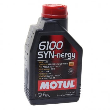 1 099 р. Масло моторное 6100 SYNERGIE 5W40 псинт.1л MOTUL MOTUL 107975  с доставкой в г. Майкоп. Увеличить фотографию 1