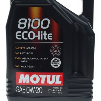 6 749 р. Масло моторное 8100 ECO-LITE 0W20 синт.4л MOTUL MOTUL 108535  с доставкой в г. Майкоп. Увеличить фотографию 2