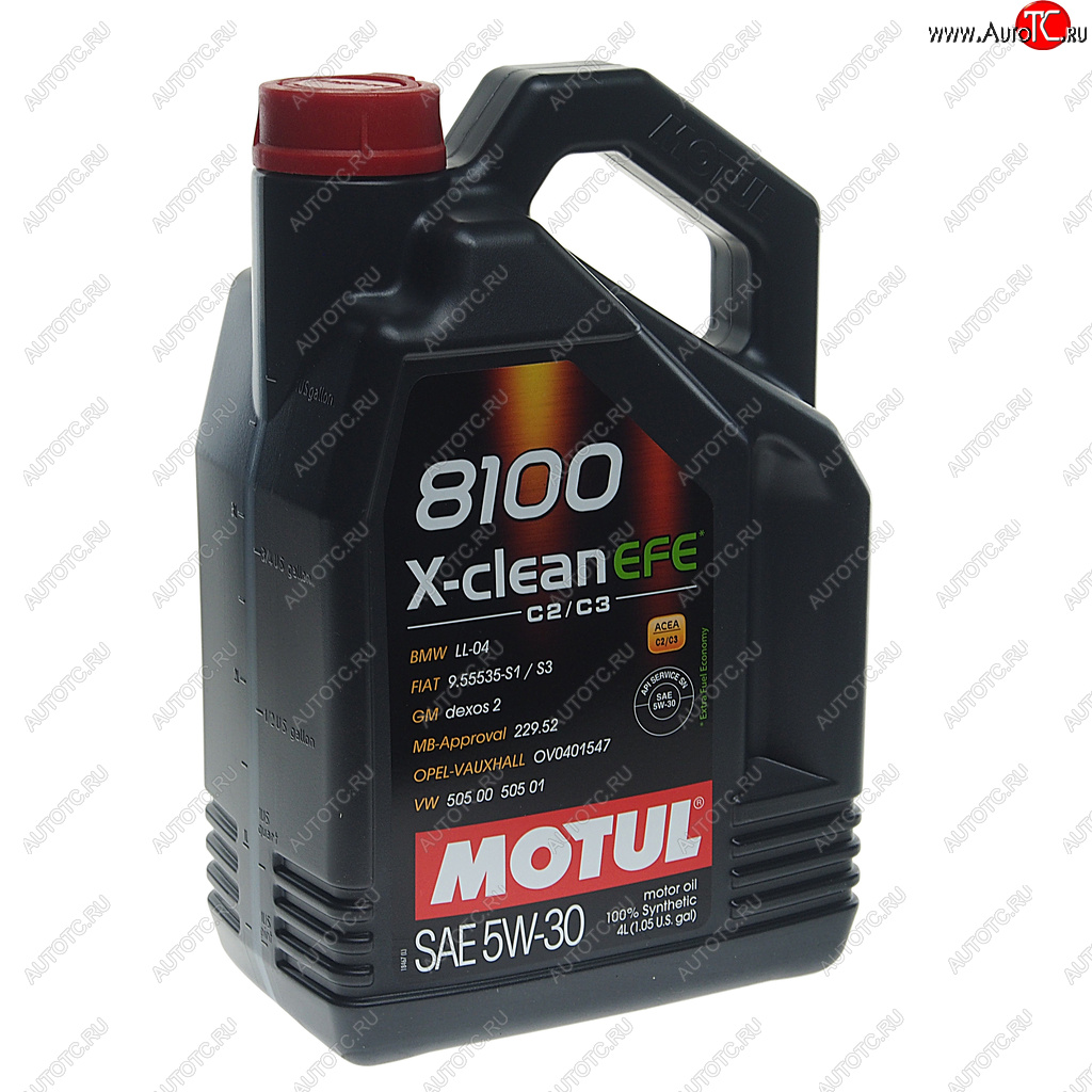 5 949 р. Масло моторное 8100 X-CLEAN EFE 5W30 синт.4л MOTUL MOTUL 109171  с доставкой в г. Майкоп