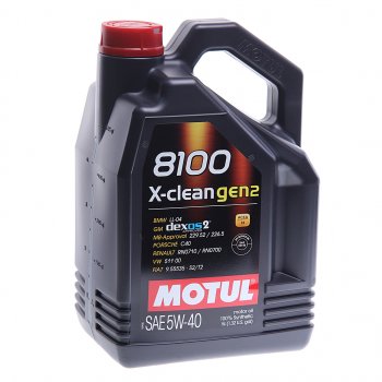 6 899 р. Масло моторное 8100 X-CLEAN GEN2 5W40 синт 5л MOTUL MOTUL 109762  с доставкой в г. Майкоп. Увеличить фотографию 1