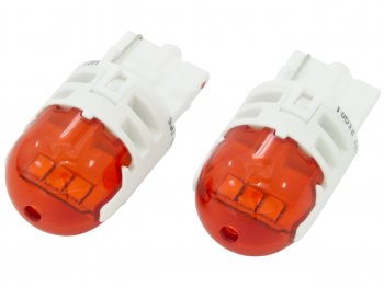 2 689 р. Лампа светодиодная 12V W21W WX3x16d 80Лм (2шт.) Led Amber Ultinon Pro6000 PHILIPS PHILIPS 11065au60x2  с доставкой в г. Майкоп. Увеличить фотографию 1