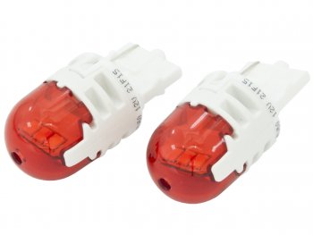 1 569 р. Лампа светодиодная 12V W21W W3х16d 75Лм (2шт.) Led Red Ultinon Pro6000 PHILIPS PHILIPS 11065ru60x2 PHILIPS 11065ru60x2  с доставкой в г. Майкоп. Увеличить фотографию 1