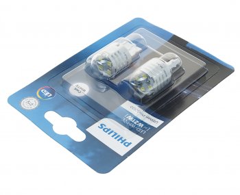 1 399 р. Лампа светодиодная 12V W21W W3x16d 6000K блистер (2шт.) LED White Ultinon Pro3000 PHILIPS PHILIPS 11065u30cw-2бл PHILIPS 11065u30cw-2бл  с доставкой в г. Майкоп. Увеличить фотографию 2
