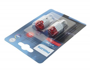 1 899 р. Лампа светодиодная 12V W215W W3x16q блистер (2шт.) LED Red Ultinon Pro3000 PHILIPS PHILIPS 11066u30r-2бл  с доставкой в г. Майкоп. Увеличить фотографию 2