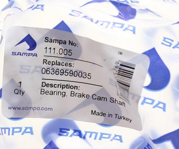 699 р. Втулка MAN F90,F2000,TGA вала тормозного (42x62x20-25мм) SAMPA SAMPA 111.005  с доставкой в г. Майкоп. Увеличить фотографию 3