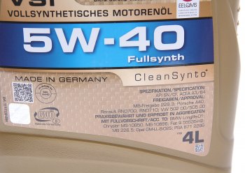 8 349 р. Масло моторное VSI 5W40 синт.4л RAVENOL RAVENOL 1111130-004  с доставкой в г. Майкоп. Увеличить фотографию 2