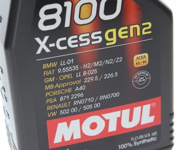 1 429 р. Масло моторное 8100 X-CESS GEN2 5W40 синт.1л MOTUL MOTUL 111681  с доставкой в г. Майкоп. Увеличить фотографию 2