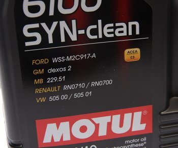 4 199 р. Масло моторное 6100 SYN-CLEAN 5W40 псинт.4л MOTUL MOTUL 111863  с доставкой в г. Майкоп. Увеличить фотографию 2