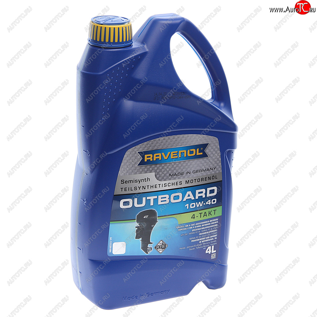 6 499 р. Масло моторное для 4-х тактных двигателей лодок OUTBOARD 10W40 псинт.4л RAVENOL RAVENOL 1153204-004  с доставкой в г. Майкоп