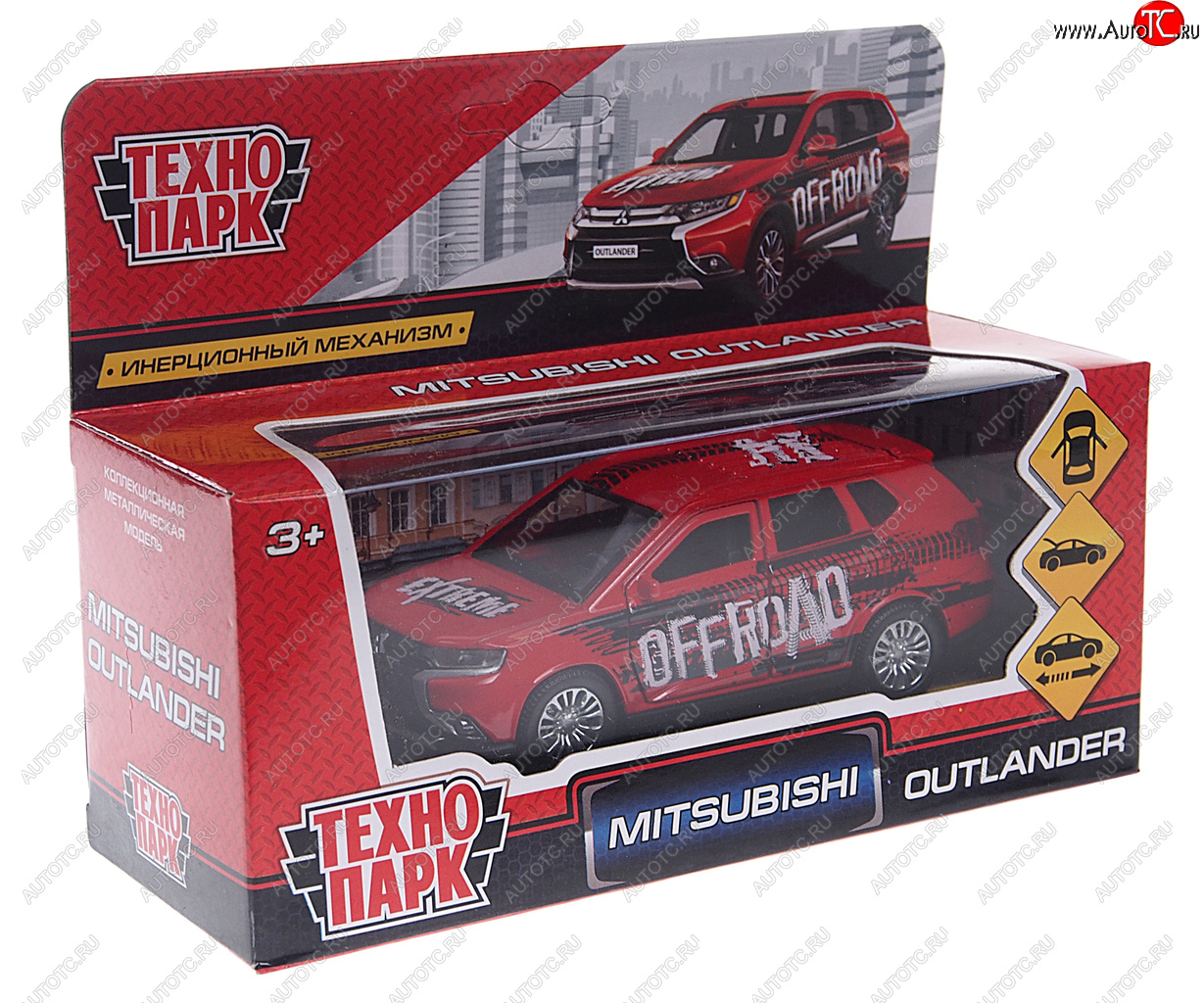 819 р. Модель автомобиля MITSUBISHI Outlander металлическая ТЕХНОПАРК ТЕХНОПАРК 115633115510178355  с доставкой в г. Майкоп
